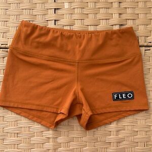 Fleo Apex Women's Workout Shorts Rust Orange medium